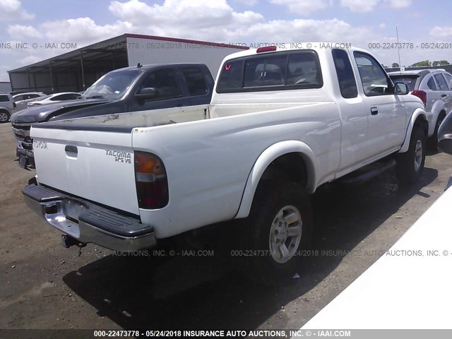 4TAWN72NXYZ586738 - 2000 TOYOTA TACOMA XTRACAB WHITE photo 4