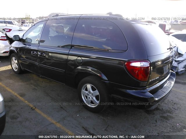 2D4GP44L25R361333 - 2005 DODGE GRAND CARAVAN SXT BLACK photo 3