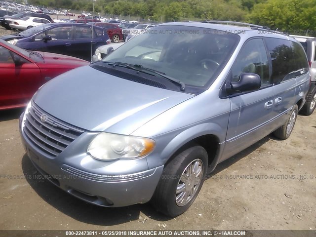 2A8GP64L76R738287 - 2006 CHRYSLER TOWN & COUNTRY LIMITED Light Blue photo 2