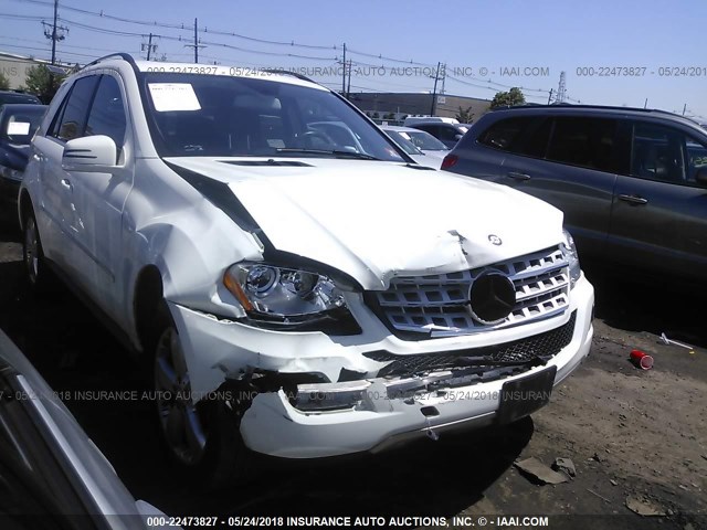 4JGBB8GB9BA711388 - 2011 MERCEDES-BENZ ML 350 4MATIC WHITE photo 1
