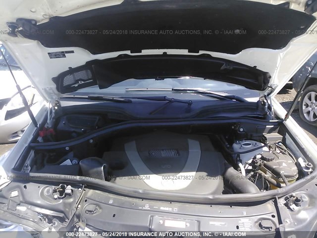 4JGBB8GB9BA711388 - 2011 MERCEDES-BENZ ML 350 4MATIC WHITE photo 10