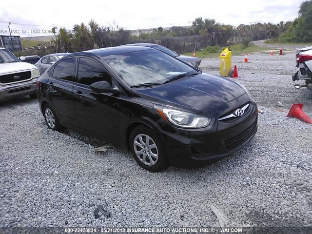 KMHCT4AE0DU325120 - 2013 HYUNDAI ACCENT GLS/GS BLACK photo 1