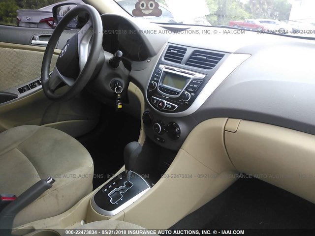 KMHCT4AE0DU325120 - 2013 HYUNDAI ACCENT GLS/GS BLACK photo 5