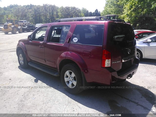 5N1AR18W26C632526 - 2006 NISSAN PATHFINDER LE/SE/XE RED photo 3