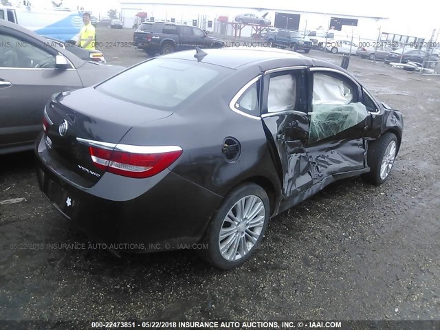 1G4PP5SK2D4175429 - 2013 BUICK VERANO BROWN photo 4