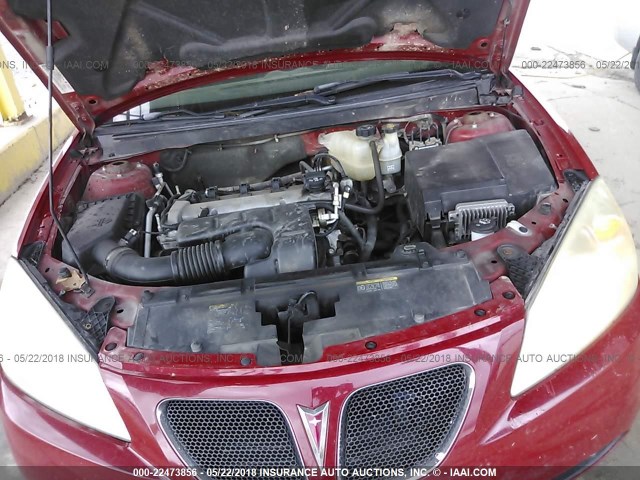 1G2ZG58B574208694 - 2007 PONTIAC G6 SE RED photo 10