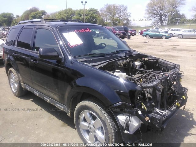 1FMCU0E72CKA83359 - 2012 FORD ESCAPE LIMITED BLACK photo 1