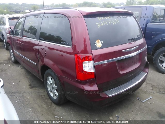 2A4RR5DG8BR616825 - 2011 CHRYSLER TOWN & COUNTRY TOURING RED photo 3