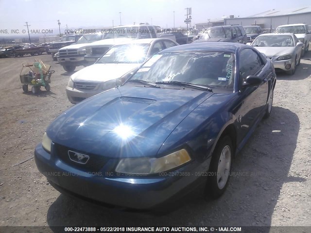 1FAFP4047XF137417 - 1999 FORD MUSTANG BLUE photo 2