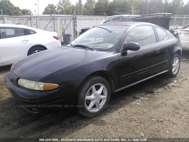 1G3NL12E0YC333675 - 2000 OLDSMOBILE ALERO GL BLUE photo 2