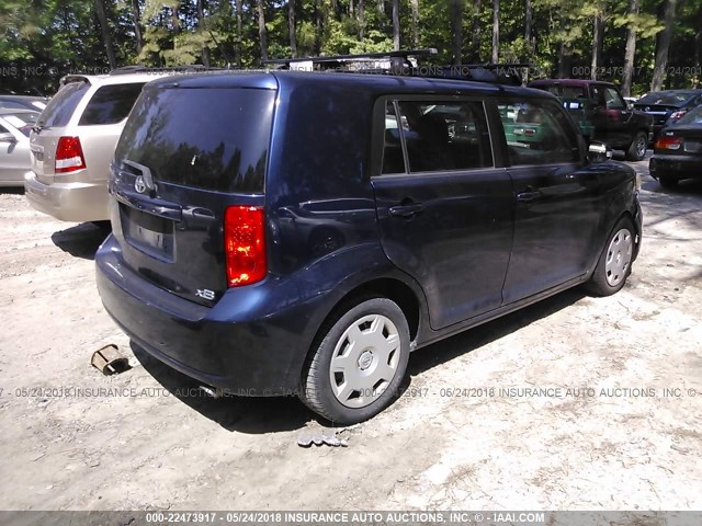 JTLKE50E181009318 - 2008 TOYOTA SCION XB BLUE photo 4