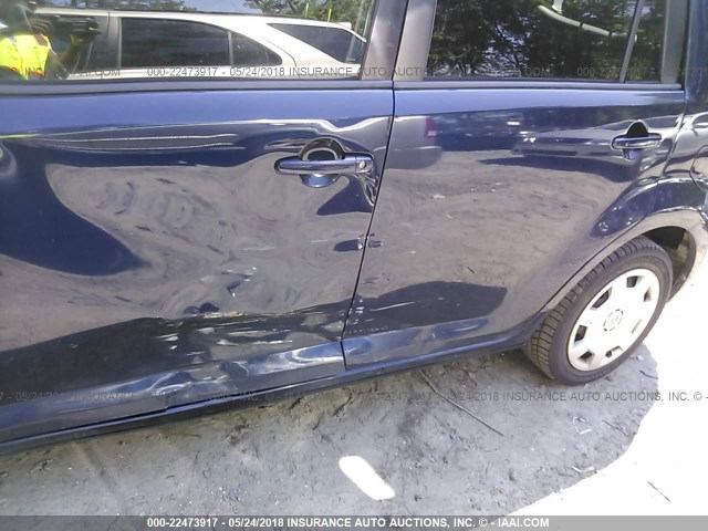 JTLKE50E181009318 - 2008 TOYOTA SCION XB BLUE photo 6