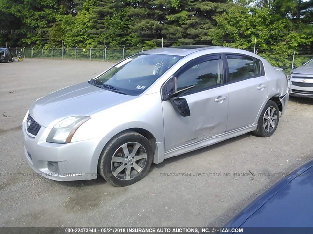 3N1AB6AP7BL703052 - 2011 NISSAN SENTRA 2.0/2.0S/SR/2.0SL SILVER photo 2