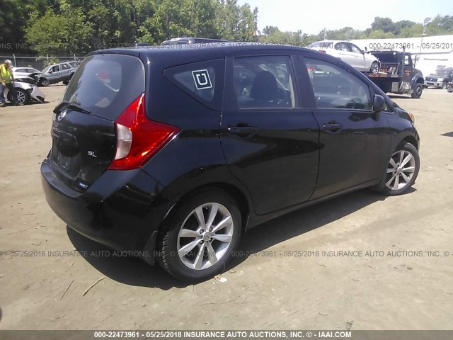 3N1CE2CP9EL374817 - 2014 NISSAN VERSA NOTE S/S PLUS/SV/SL BLACK photo 4