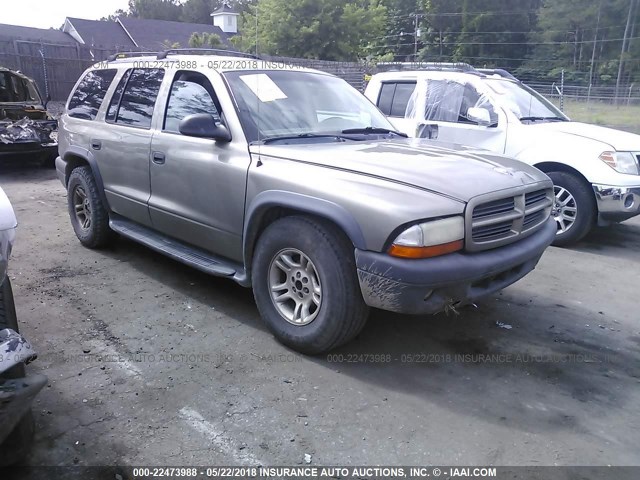 1D4HR38N83F620285 - 2003 DODGE DURANGO SPORT GRAY photo 1