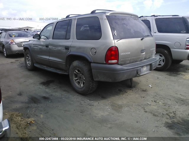 1D4HR38N83F620285 - 2003 DODGE DURANGO SPORT GRAY photo 3