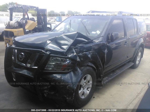 5N1AR18U27C618609 - 2007 NISSAN PATHFINDER LE/SE/XE BLUE photo 2