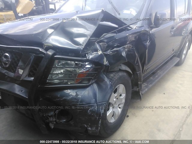 5N1AR18U27C618609 - 2007 NISSAN PATHFINDER LE/SE/XE BLUE photo 6