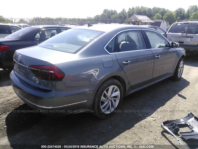 1VWBA7A34JC011958 - 2018 VOLKSWAGEN PASSAT SE GRAY photo 4