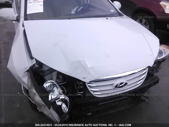 KMHDU4AD4AU883458 - 2010 HYUNDAI ELANTRA BLUE/GLS/SE WHITE photo 6