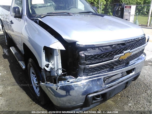 1GC0KVCG8DZ276220 - 2013 CHEVROLET SILVERADO K2500 HEAVY DUTY SILVER photo 6