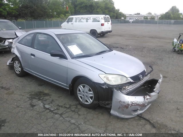 1HGEM22105L057107 - 2005 HONDA CIVIC DX VP SILVER photo 1