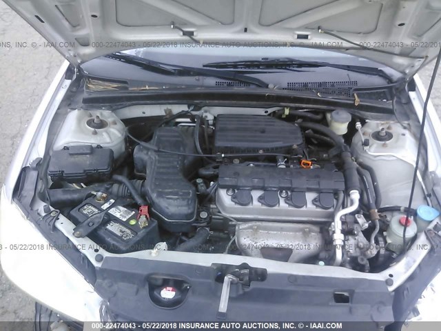 1HGEM22105L057107 - 2005 HONDA CIVIC DX VP SILVER photo 10