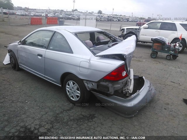 1HGEM22105L057107 - 2005 HONDA CIVIC DX VP SILVER photo 3