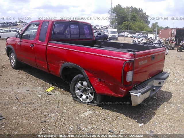 1N6DD26S1WC372851 - 1998 NISSAN FRONTIER KING CAB XE/KING CAB SE RED photo 3