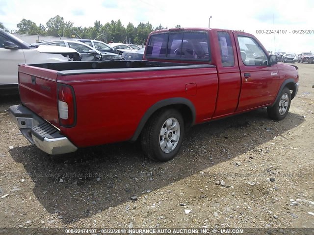 1N6DD26S1WC372851 - 1998 NISSAN FRONTIER KING CAB XE/KING CAB SE RED photo 4