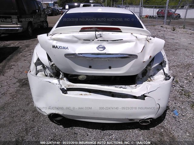 1N4AA51E79C847642 - 2009 NISSAN MAXIMA S/SV WHITE photo 6