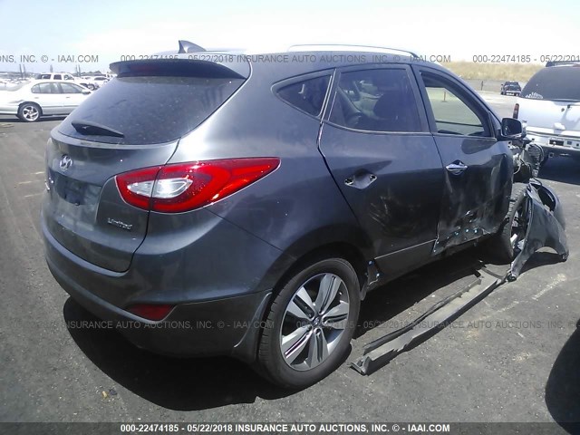 KM8JU3AG9FU954202 - 2015 HYUNDAI TUCSON LIMITED/SE GRAY photo 4