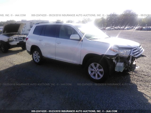 5TDBK3EH3BS068943 - 2011 TOYOTA HIGHLANDER SE WHITE photo 1