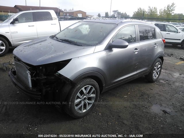 KNDPB3AC4G7867292 - 2016 KIA SPORTAGE LX GRAY photo 2