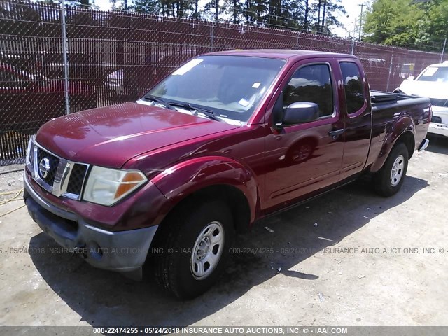 1N6BD06T36C403182 - 2006 NISSAN FRONTIER KING CAB XE BURGUNDY photo 2