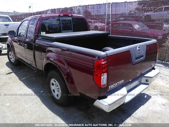 1N6BD06T36C403182 - 2006 NISSAN FRONTIER KING CAB XE BURGUNDY photo 3