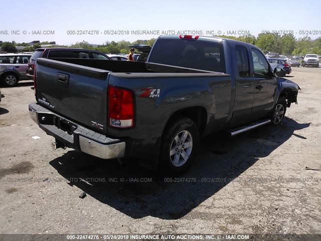 1GTR2VE76DZ391595 - 2013 GMC SIERRA K1500 SLE BLUE photo 4