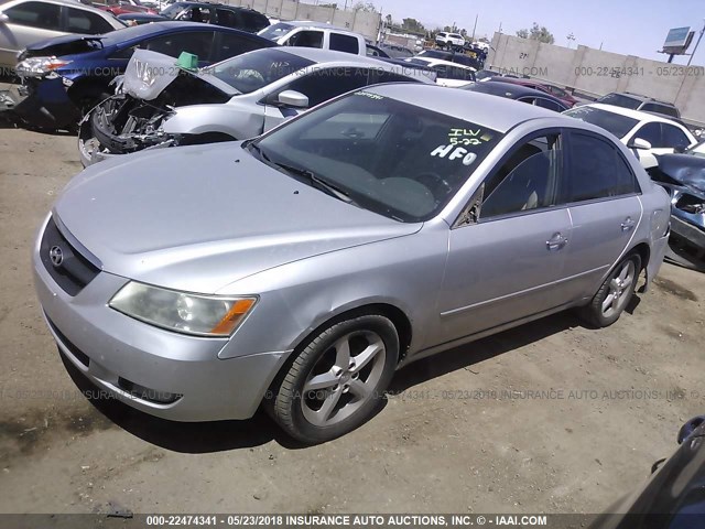 5NPEU46F06H092901 - 2006 HYUNDAI SONATA GLS/LX SILVER photo 2