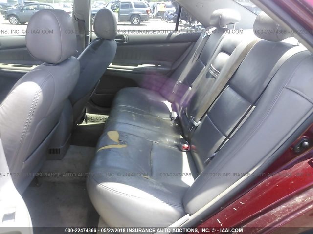 4T1BF30K02U013431 - 2002 TOYOTA CAMRY LE/XLE/SE ბურგუნდია ფოტო 8