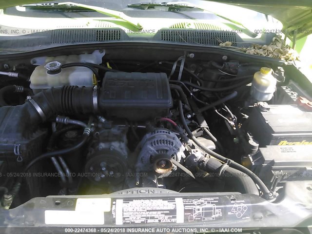 1J4GL38K92W299592 - 2002 JEEP LIBERTY RENEGADE GREEN photo 10