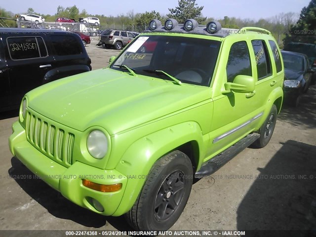 1J4GL38K92W299592 - 2002 JEEP LIBERTY RENEGADE GREEN photo 2