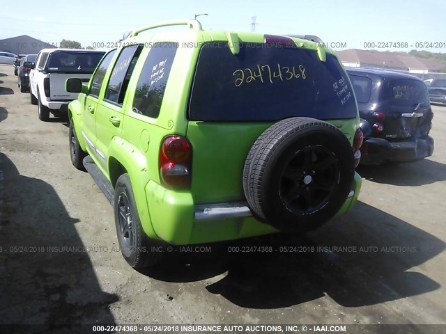 1J4GL38K92W299592 - 2002 JEEP LIBERTY RENEGADE GREEN photo 3