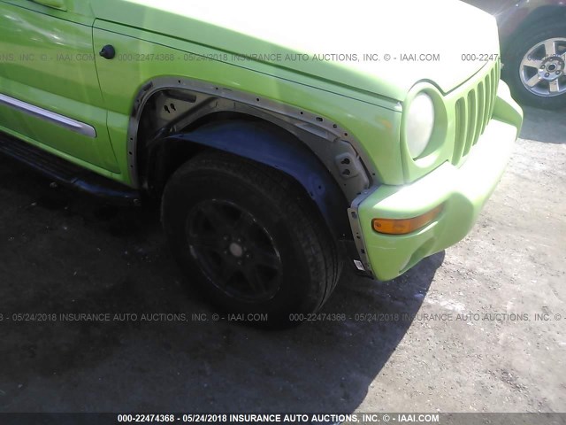 1J4GL38K92W299592 - 2002 JEEP LIBERTY RENEGADE GREEN photo 6