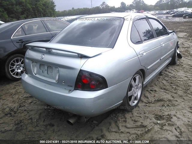 3N1AB51D74L733705 - 2004 NISSAN SENTRA SE-R SPEC V SILVER photo 4