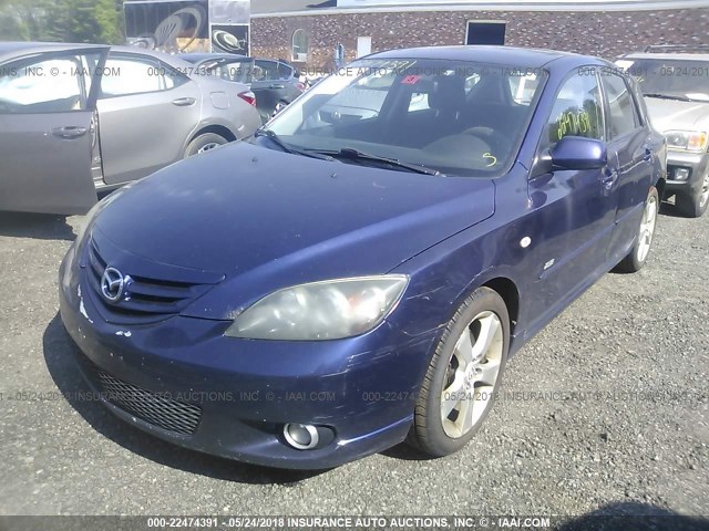 JM1BK143051307523 - 2005 MAZDA 3 HATCHBACK BLUE photo 2