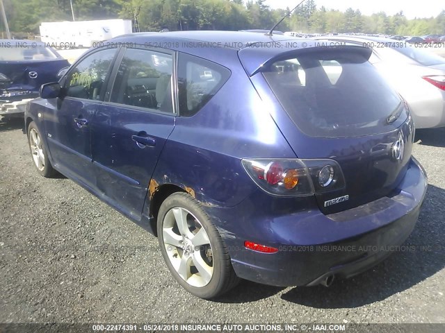 JM1BK143051307523 - 2005 MAZDA 3 HATCHBACK BLUE photo 3