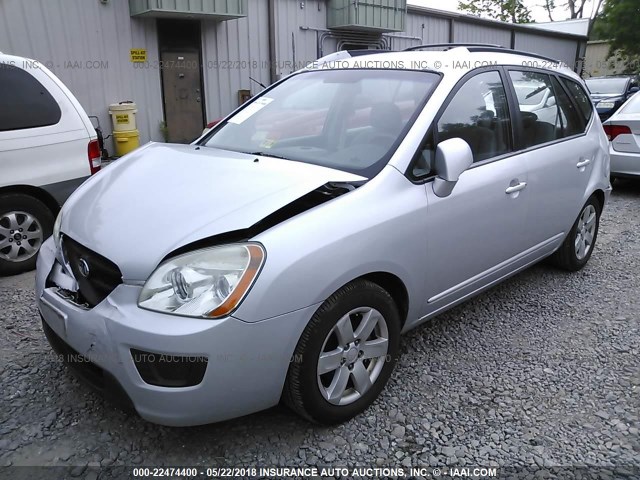 KNAFG526X77080345 - 2007 KIA RONDO LX/EX SILVER photo 2