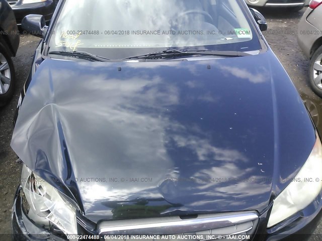 KMHDU46DX8U331742 - 2008 HYUNDAI ELANTRA GLS/SE/LIMITED BLACK photo 10