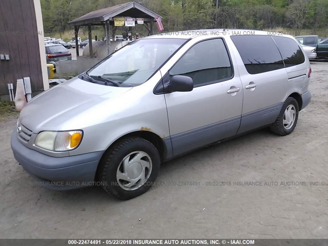 4T3ZF13C31U400696 - 2001 TOYOTA SIENNA LE/XLE SILVER photo 2