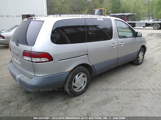 4T3ZF13C31U400696 - 2001 TOYOTA SIENNA LE/XLE SILVER photo 4